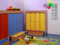 Шкафы в раздевалку детского сада